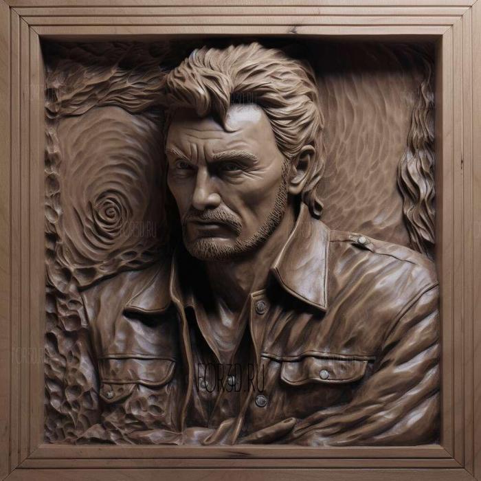 Johnny Hallyday 3 stl model for CNC